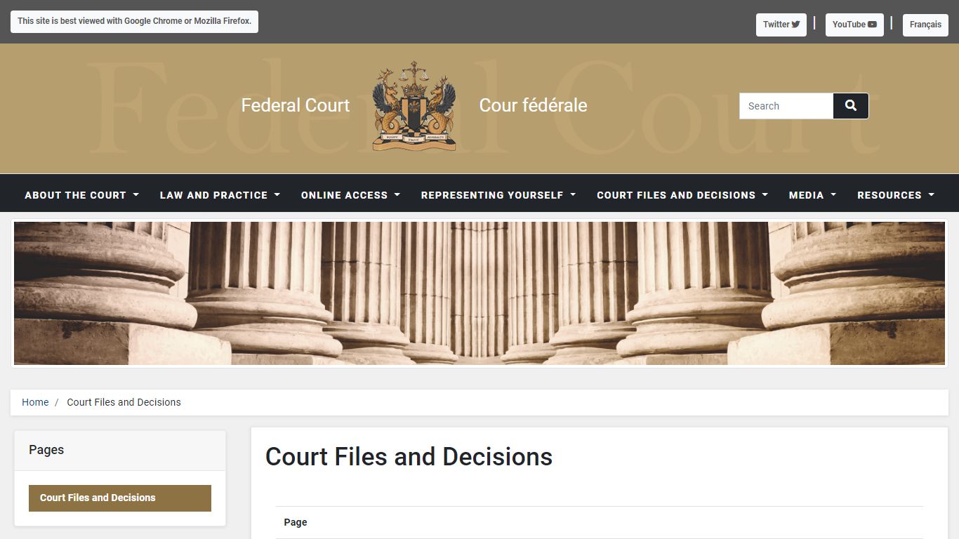 Federal Court - Court Files and Decisions